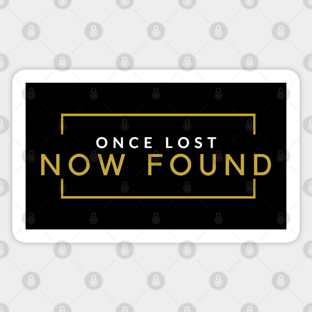 Christian Once Lost Now Found Retro Gold Sticker by Tee Tow Argh 